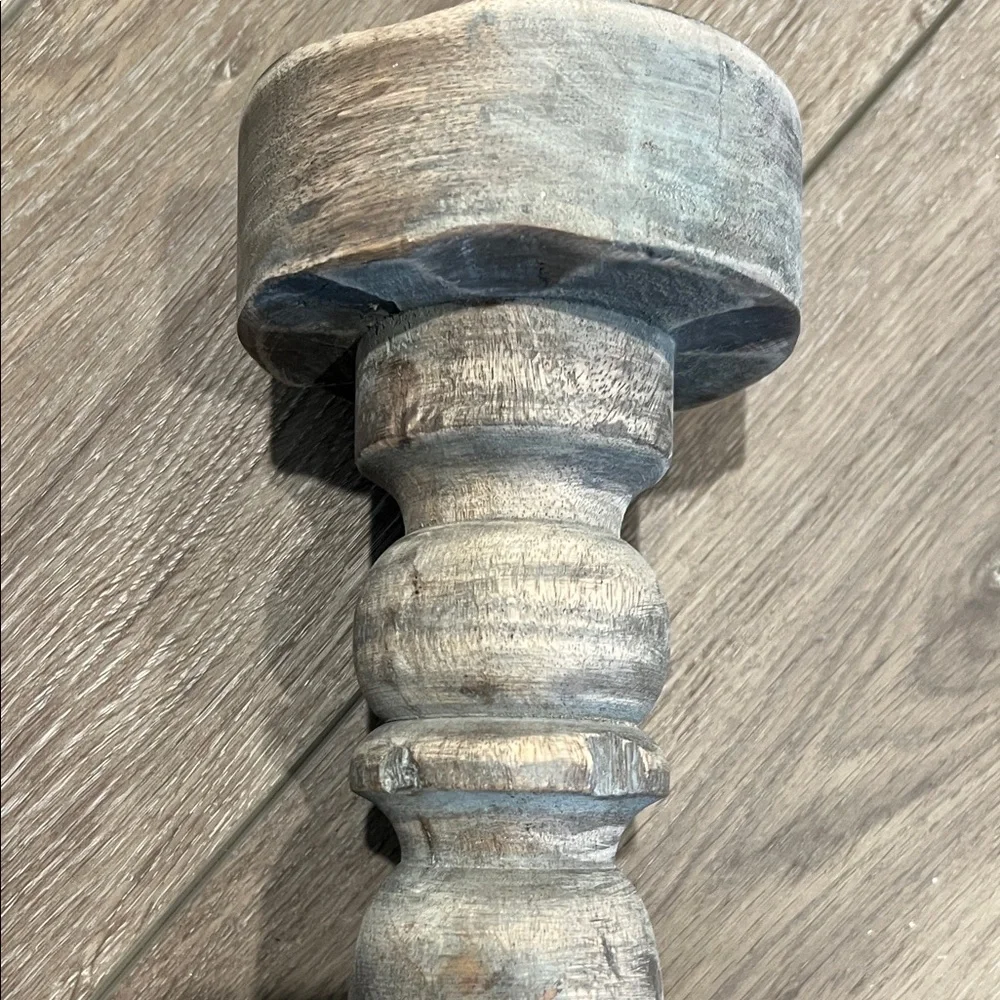 Rustic Wooden Candle Holders - Picture 6 of 8